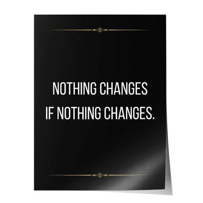Poster Leinwandbild Arbeitszimmer Büro Fitness Sport Motivation Spruch Zitat schwarz