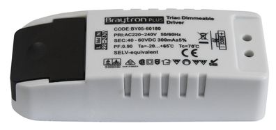 Braytron LED Trafo Max. 300mA 40-60V DC Dimmbar Treiber Netzteil für LED Beleuchtung