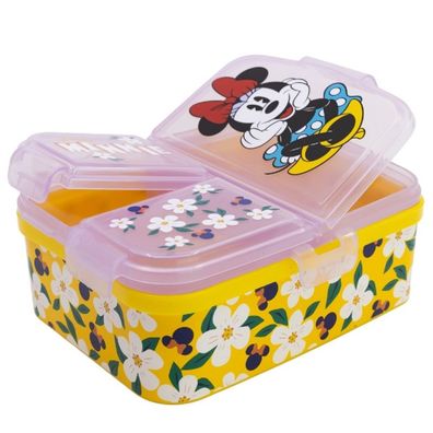 Disney Minnie Mouse Kinder Brotdose XL – Lunchbox mit 3 Fächern & tollem Design
