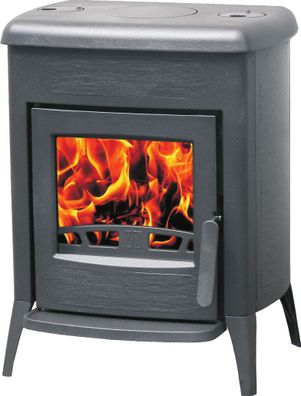 Plamen Amity 3 EEK A+ Gusskaminofen mit Herdplatte & XXL-Sichtscheibe - 8kW