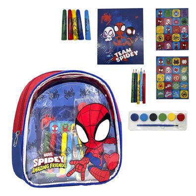 Marvel Spidey Ausmal-Rucksack Kreativer Kinderrucksack zum Selbstgestalten