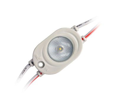 12V DC 1-LED Modul 1W Kaltweiß 95lm SMD 2835 IP65 170° Abstrahlwinkel 36 * 21mm LED