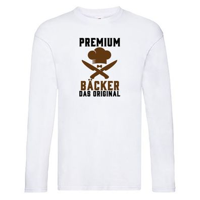 Premium Bäcker das Orginal Long Sleeve Weiß