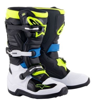 Kindercrossstiefel Alpinestars Tech 7S Kids Weiß Schwarz Gelb Fluo 2025