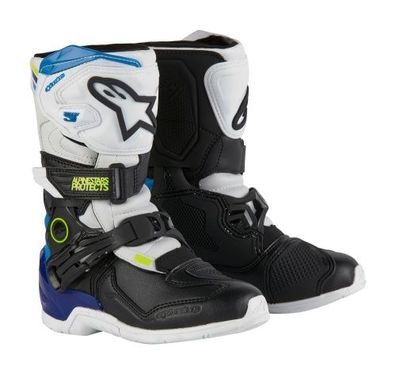 Kindercrossstiefel Alpinestars Tech 3S Kids Weiß Schwarz Blau 2025