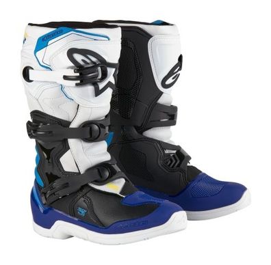 Kindercrossstiefel Alpinestars Tech 3S Weiß Schwarz Blau 2025