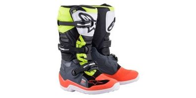Kindercrossstiefel Alpinestars Tech 7S Grau Orange Gelb Fluo 2025