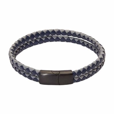 HCA VIRO Armband, Leder doppelt - blau, 607154 1 St