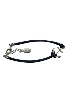 Armband, blaues Band, silberner Anker, 1241 S-BL 1 St