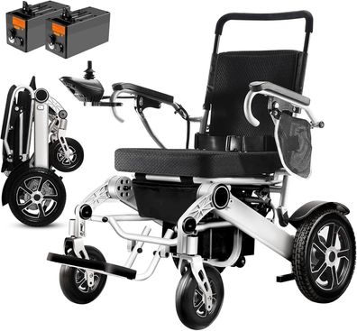 17.5KG Elektro Rollstuhl Ultraleicht Carbon faltbar Tragfähigkeit 120KG 24KM
