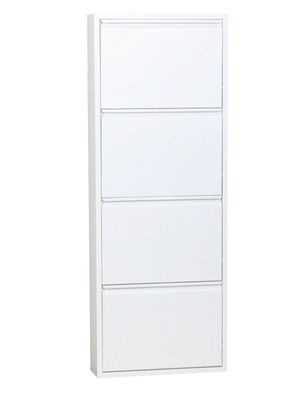 Schuhschrank Pisa New 4 Klappen Metall Schuhkipper Schuh Regal Ablage Schrank