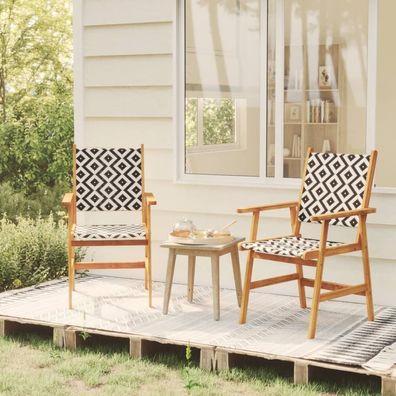 vidaXL Gartenstühle 2 Stk. Massivholz Akazie