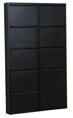 XL Schuhschrank Pisa New 10 Klappen Metall Schuhkipper Schuhregal Schrank