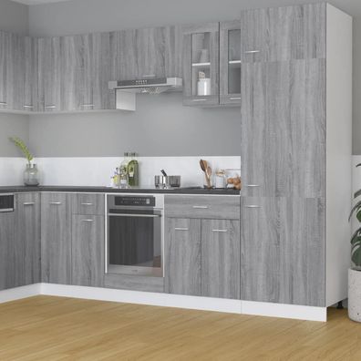 vidaXL Hängeschrank Lyon Glas Grau Sonoma 60x31x60 cm Holzwerkstoff