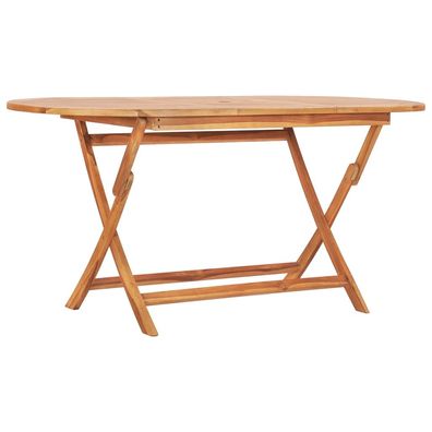 vidaXL Gartentisch Klappbar 160×80×75 cm Massivholz Teak
