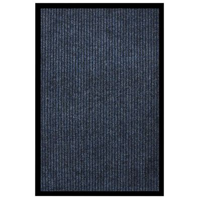 vidaXL Fußmatte Gestreift Blau 80x120 cm