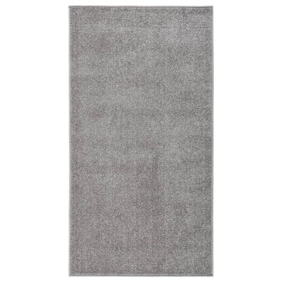 vidaXL Teppich Kurzflor 80x150 cm Grau