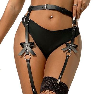 Subblime - Lederketten-beinharness Schwarz EINE GRÖSSE