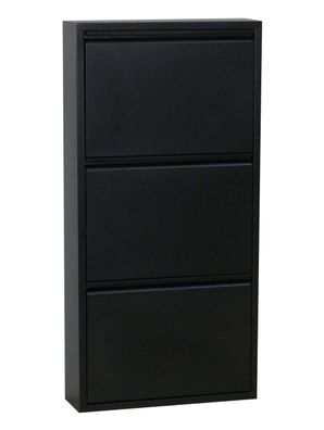 Schuhschrank Pisa New 3 Klappen Metall Schuhkipper Schuh Regal Ablage Schrank
