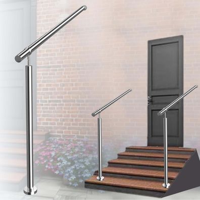 Eingangsgeländer, Geländer Edelstahl Handlauf, Treppengeländer Innen Aussen 100 cm