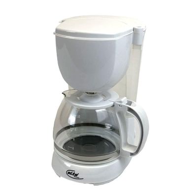 Elta Filter Kaffeemaschine 12 Tassen Glaskanne Filter Kaffee Maschine weiss 750W
