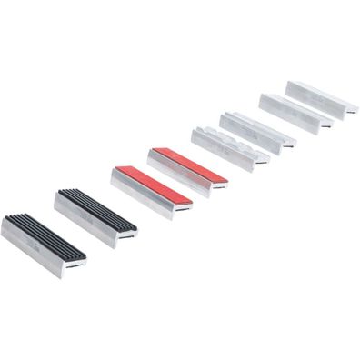 Magnet-Schutzbacken für Schraubstock, Alu Backen 100 x 25 mm, 8-tlg