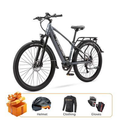 E-Bike mit 48V 14Ah 500W Mittelmotor 29Zoll Pendler Elektrofahrrad mit Gepäckträger