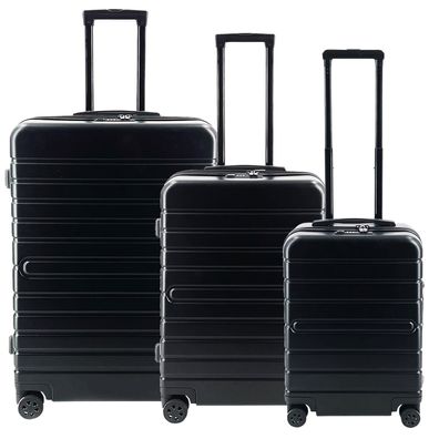 3er Reisetrolleyset JSA schwarz TSA-Schloss Teleskoptrolley USB-Port Neu