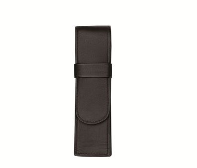 Alassio Schreibgeräte-Etui Mäppchen Feder-Mappe Tasche Stifte Leder schwarz 2610
