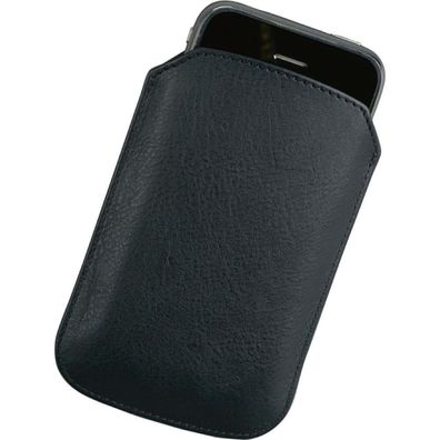 Alassio Smartphone Hélle Handyhélle Schutzhélle iphone5 Case Leder schwarz 43075