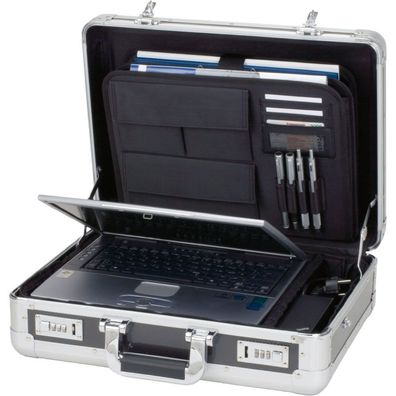 Alumaxx Laptop-Attachkoffer C-1 Aktenkoffer Aluminium silber-carbon 45140