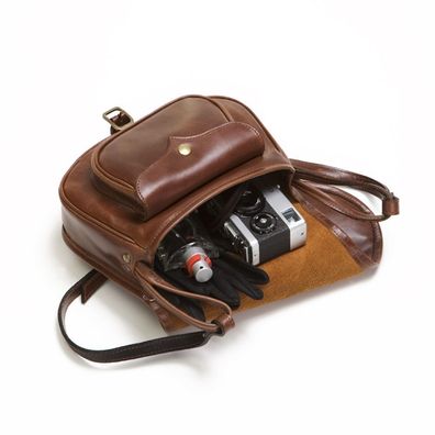 MIKA Damentasche BONNY Jagdtasche Handtasche Sattelleder braun 28059002
