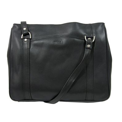MIKA Damentasche Umhängetasche Schultertasche Tasche Nappaleder schwarz 29071001