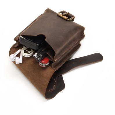 MIKA Gérteltasche M- Hochformat Héfttasche Sattelleder dunkelbraun matt 28059822