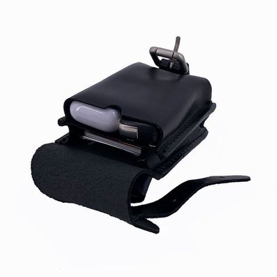 MIKA Gérteltasche S - Hochformat Bauch- Héfttasche Sattelleder schwarz 28060501