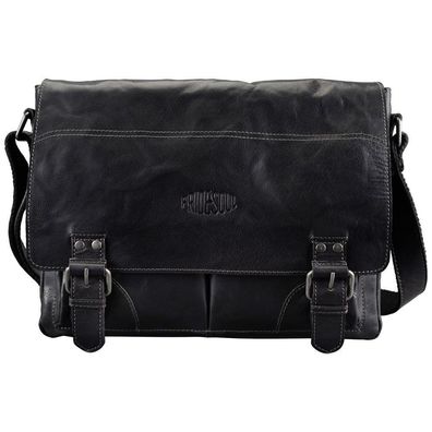 Pride and Soul Postbag L PRETTY FLY Vintage Umhängetasche Leder schwarz 47500