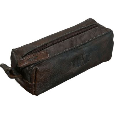 Pride and Soul Schlamperrolle Vintage Schreibgeräte Etui Leder grau braun 47176