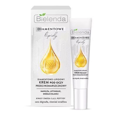 Bielenda Diamant Lipid Anti-Falten Augencreme 15ml mit Hyaluronsaeure & Kollagen