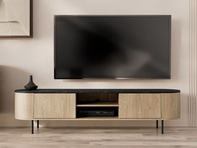 TV-Lowboard Lygrint 180 2D Sideboard mit zwei Drehtüren M24