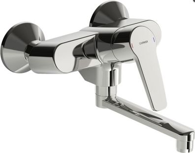 Hansa Spültisch-Hebelmischer Hansapolo neu für Wandmontage Ausladung 235mm VC