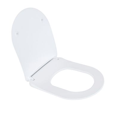 WC Sitz Absenkautomatik Softclose Dünn Toilettensitz Deckel Easy-Click Weiß