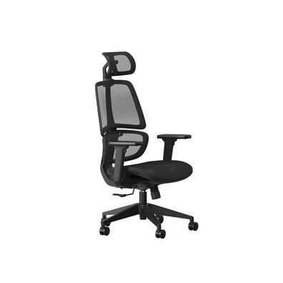 Ergonomischer Bürostuhl mit Netzlehne, Kopfstütze und verstellbaren Armlehnen