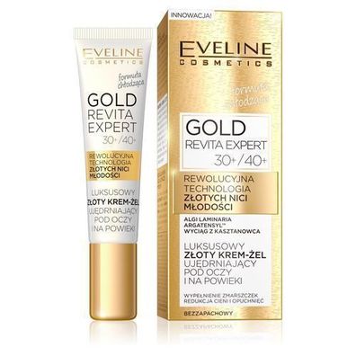 Eveline Gold Revita Expert Luxus Anti-Aging Augenpflege Gel-Creme fuer strahlende