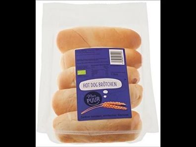 Nur Puur Hot Dog Brötchen, 5 Stück 300g