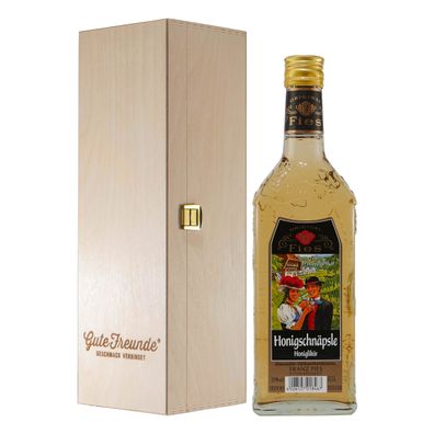 Fies Honigschnäpsle Honiglikör mit Geschenk-Holzkiste
