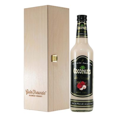 Coconuts do Brasil Likör mit Geschenk-Holzkiste