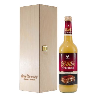 Balle Eierlikör Tiramisu mit Geschenk-Holzkiste