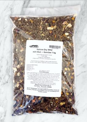 Trocken-BARF: NATURE DRY Wild + Obst & Gemüse 1kg