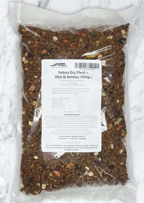 Trocken-BARF: NATURE DRY Pferd + Obst & Gemüse 1kg