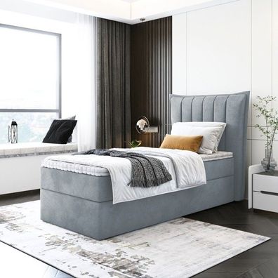 Bett Boxspringbett LUMORA MINI mit Bonell-Matratze mit Schublade, Kinderbett H3